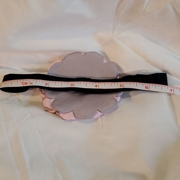 NEW Silver and Pink Flowered Headband - Picture 3 of 3